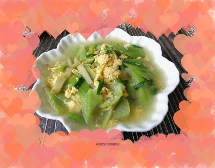 Mustard Luffa and Egg Soup