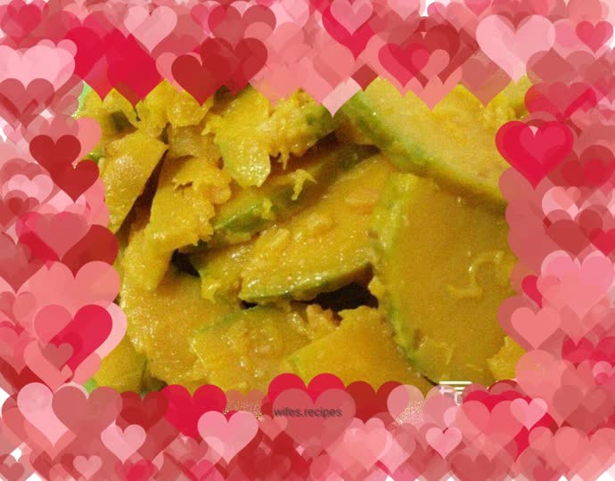 Baked pumpkin with egg yolk