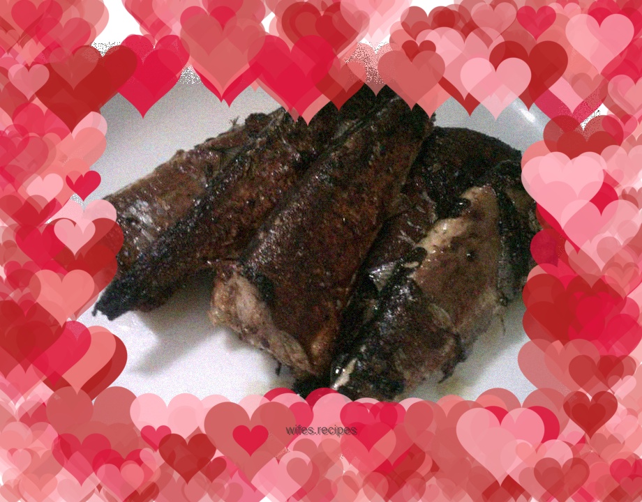 Pan-fried salty saury