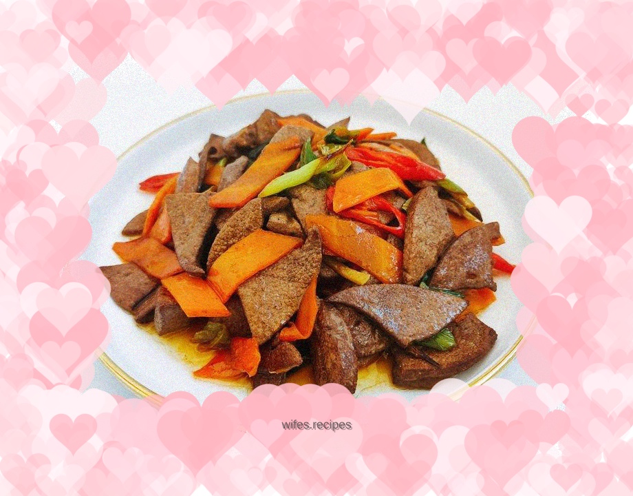 Stir-fried pork liver with green onions
