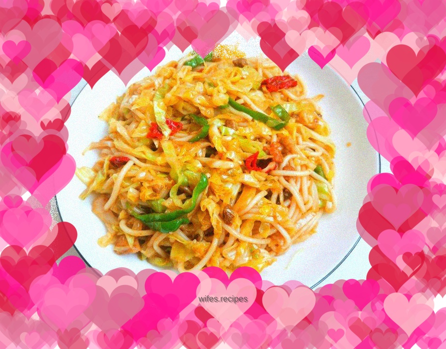 Stir-fried vermicelli with cabbage