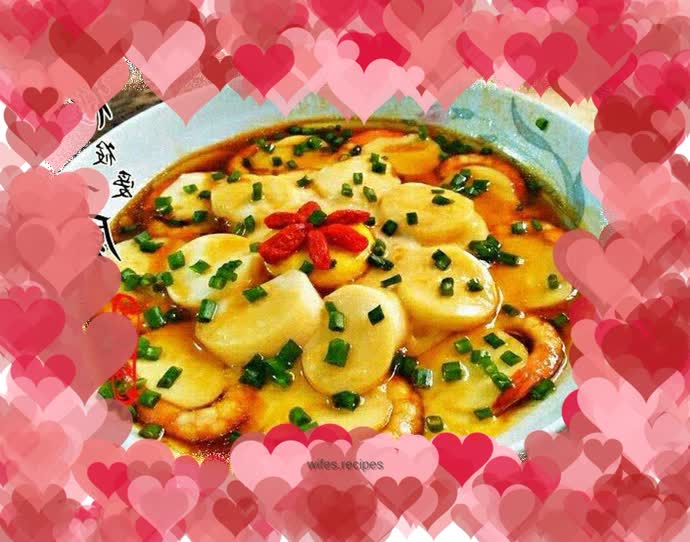 Smooth and Tender Tamago Tofu with Steamed Shrimp