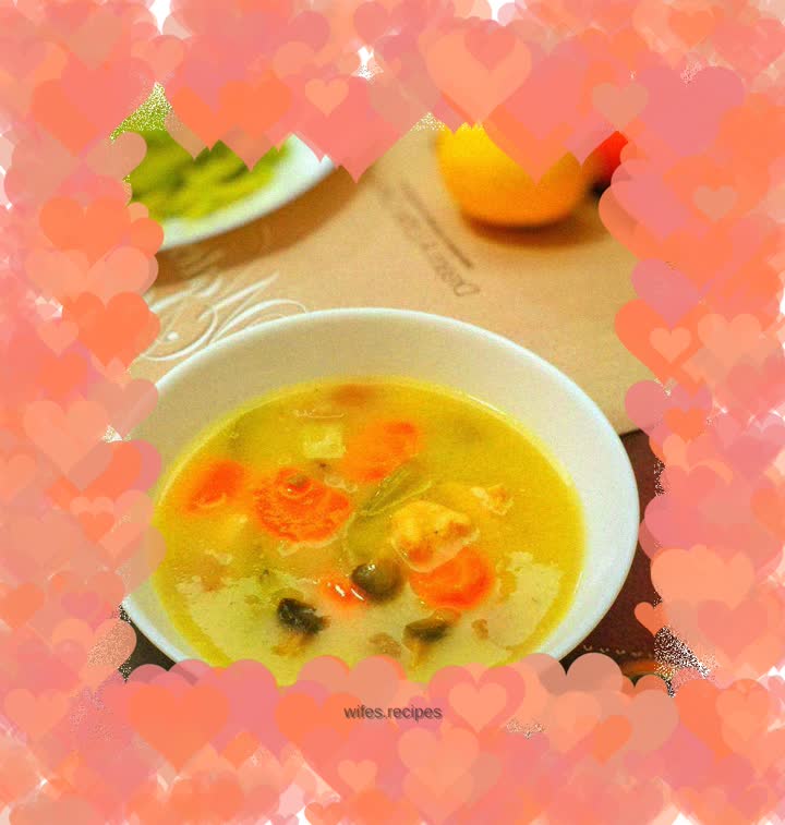 【Guangdong】Chicken, fresh vegetable cream soup