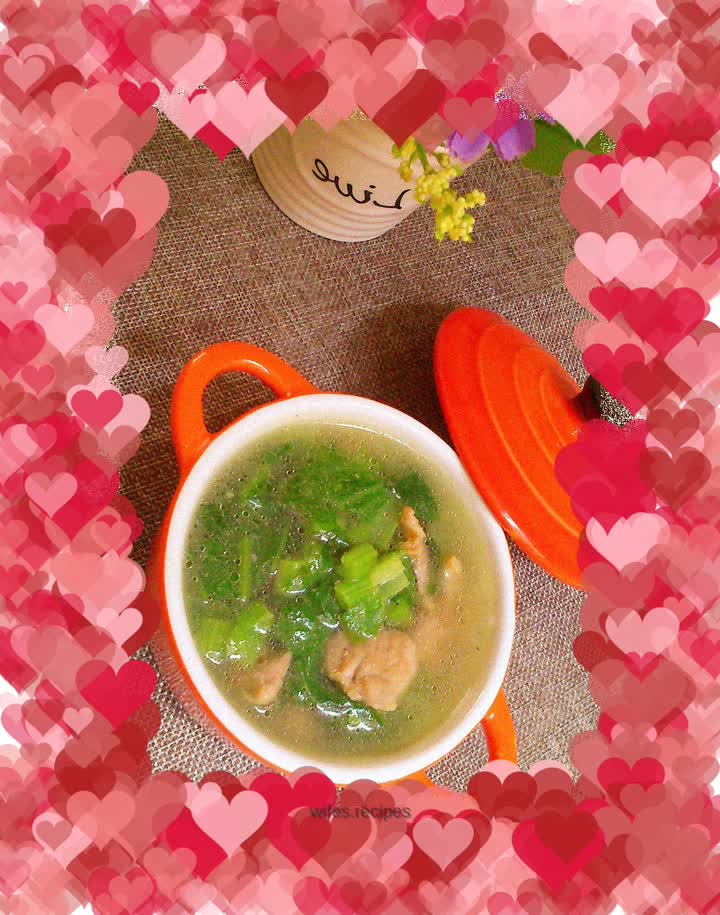 Spring vegetable and lean meat soup