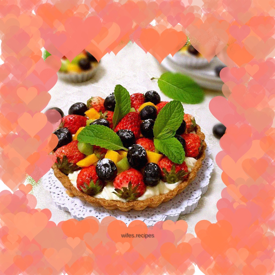 Colorful fruit tart