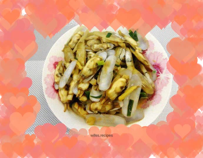 Onion-flavored sea clams