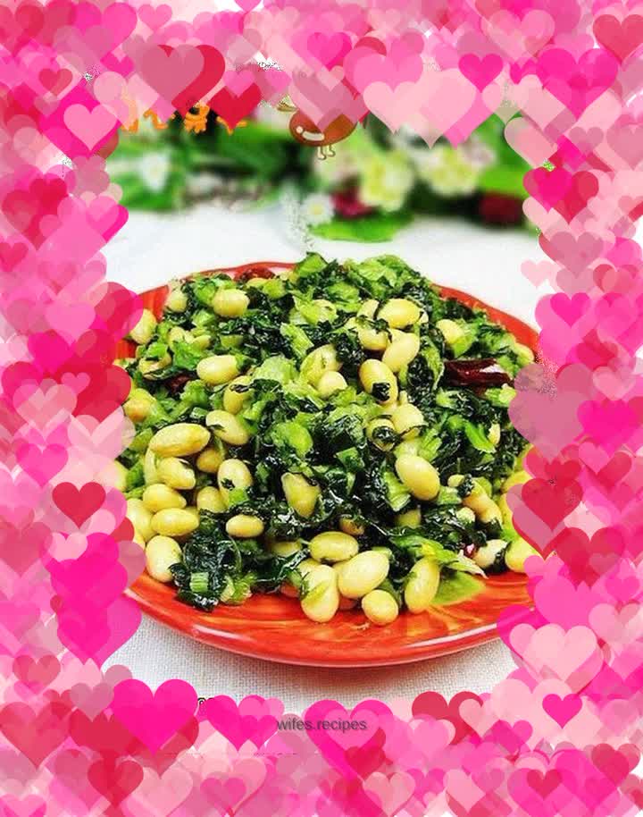 Stir-fried soybeans with pickled vegetables