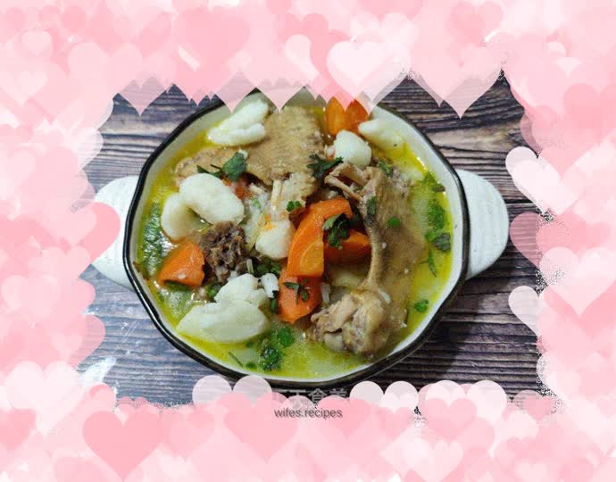 Carrot, Yam and Chicken Soup
