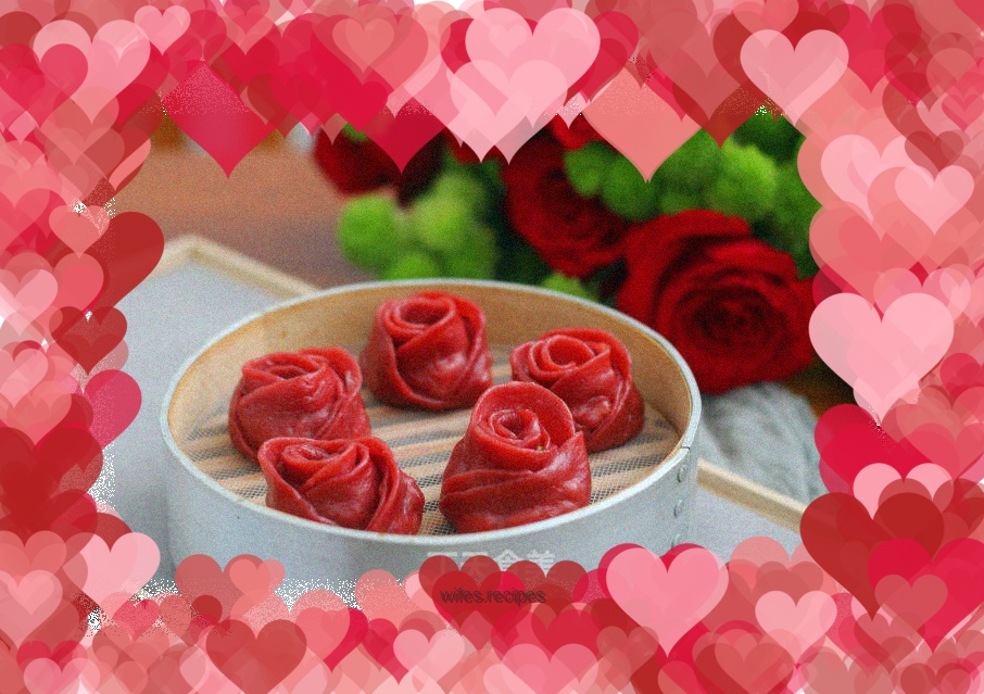 Rose steamed dumplings