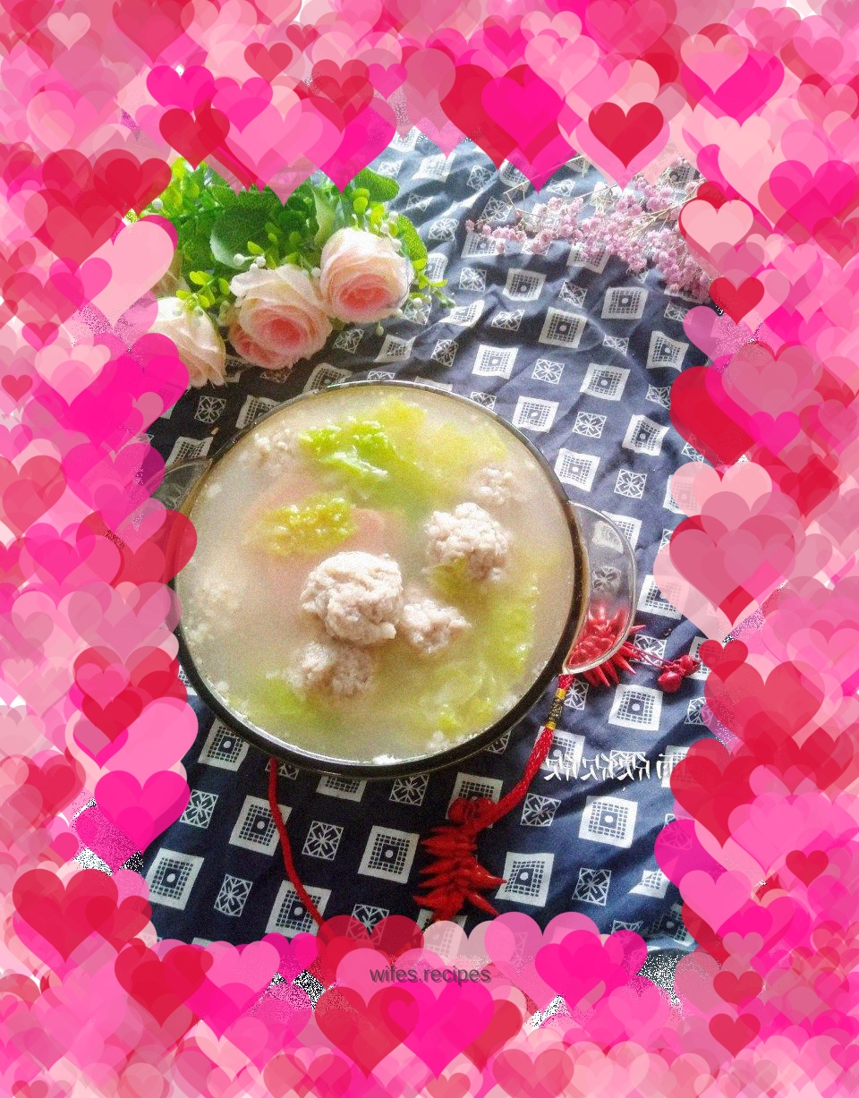 Vegetable and meatball soup