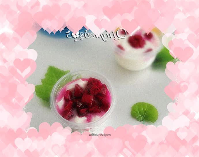 Red Heart Dragon Fruit Yogurt