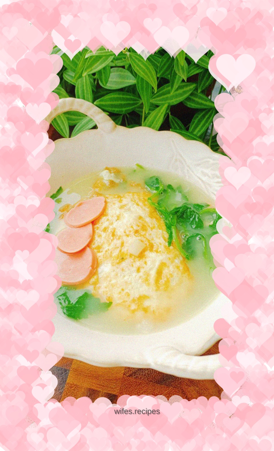 Chrysanthemum brain omelette soup