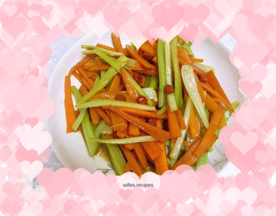 Stir-fried carrots with celery