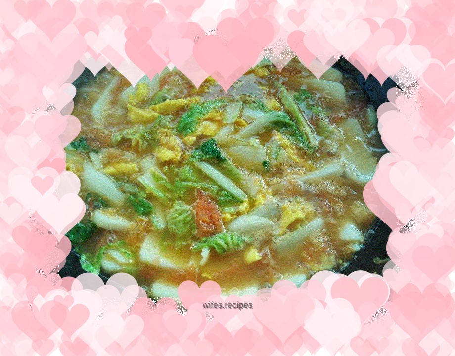 Tomato and egg dumpling noodles