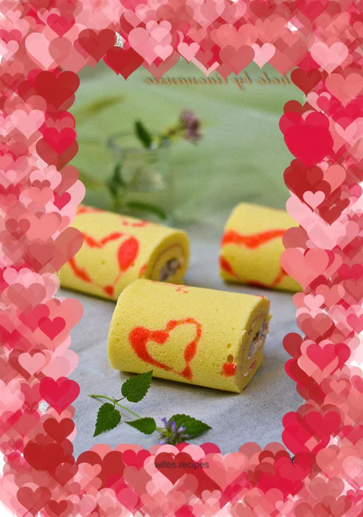 Painted cake roll