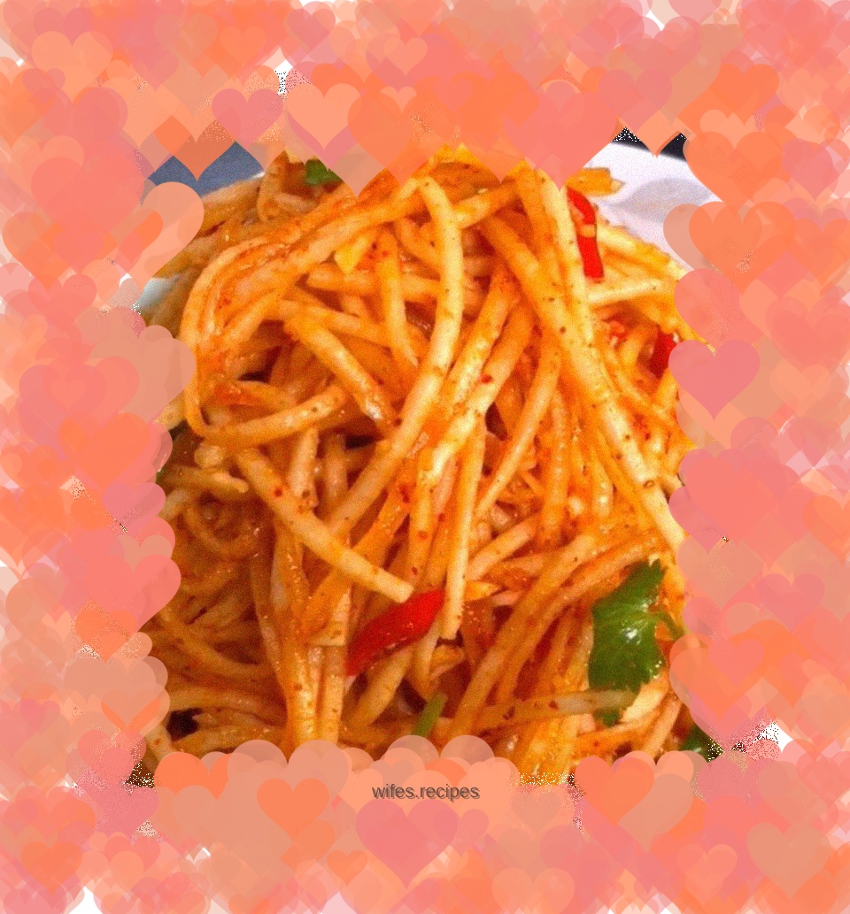 Korean spicy shredded radish