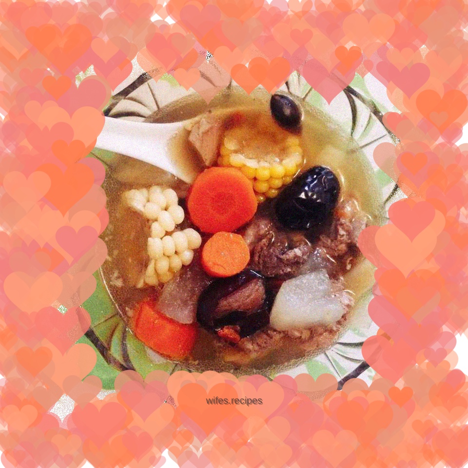 Pork Ribs, Corn and Winter Melon Soup