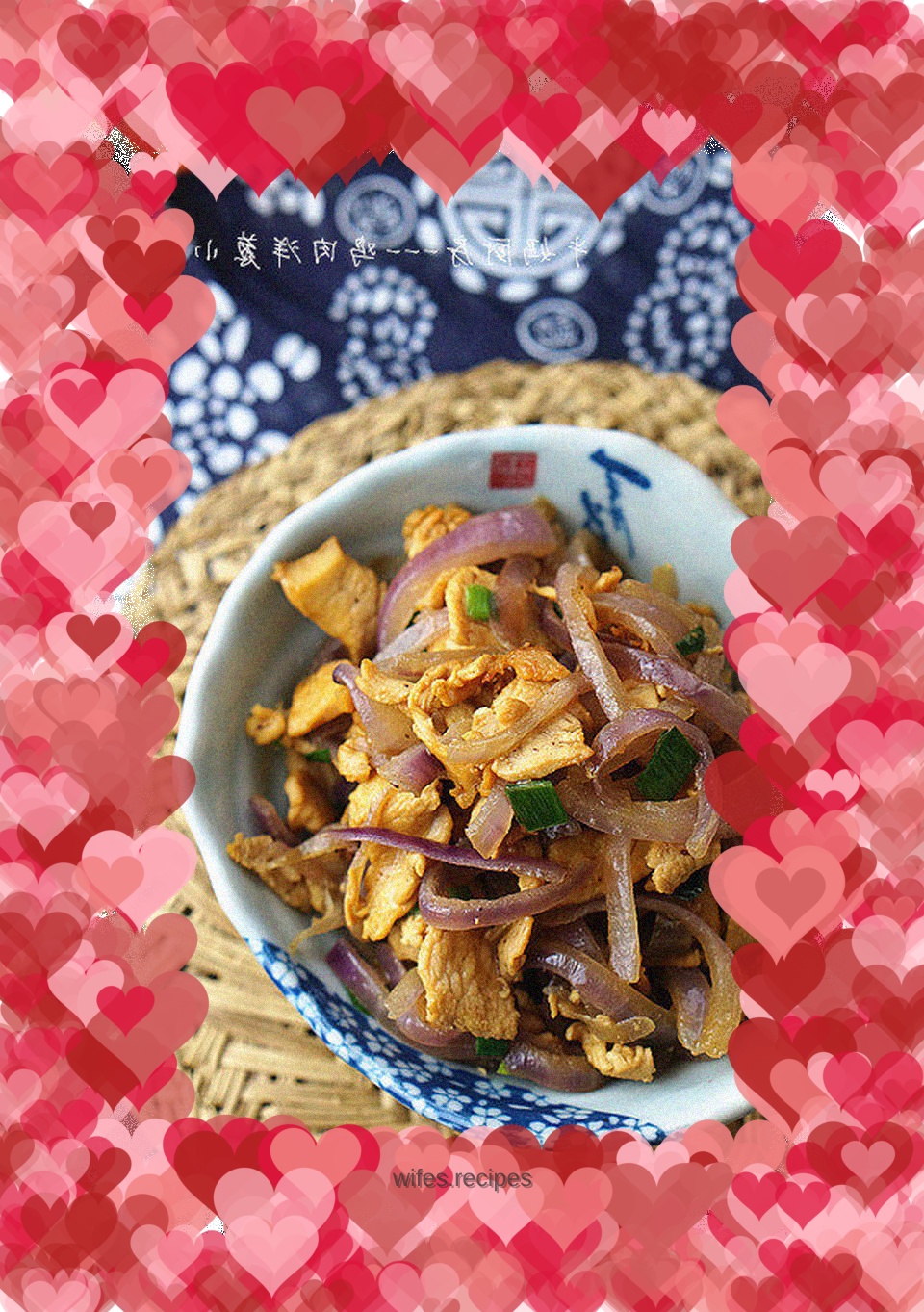 Stir-fried chicken and onions