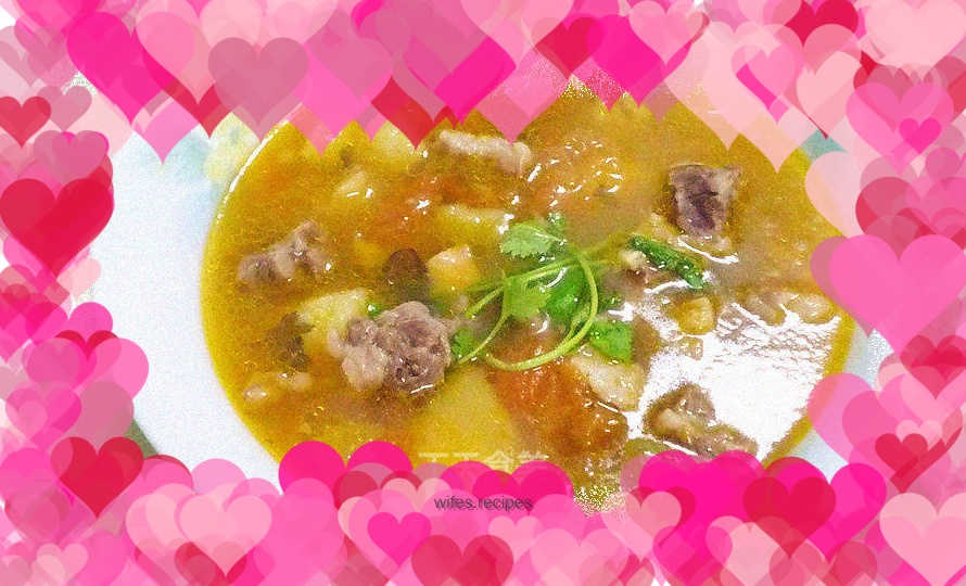 Beef Brisket, Persimmon and Potato Stew