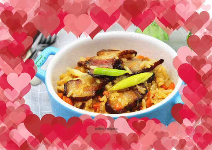 Bacon braised rice