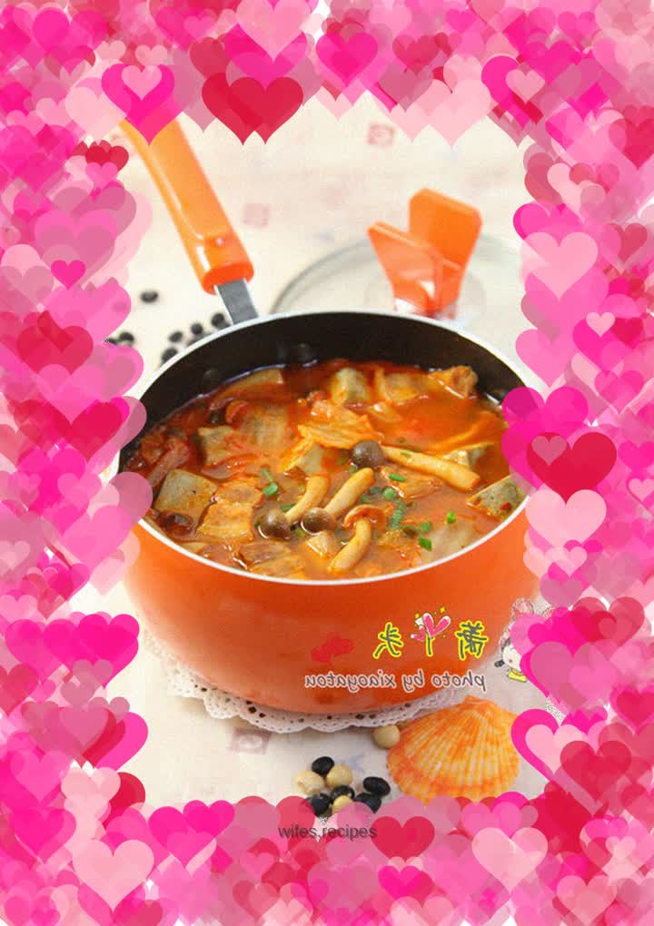 Black tofu and kimchi pot - black tofu series 3