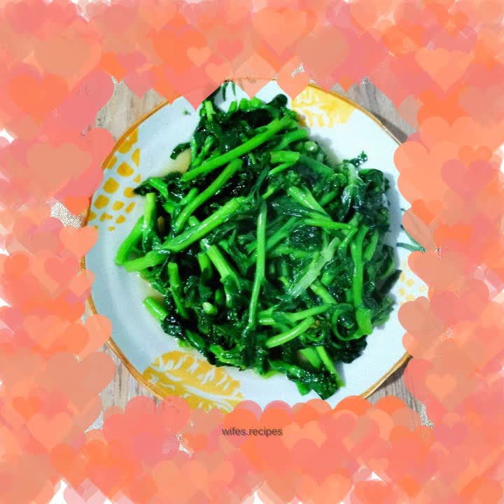 Stir-fried baby greens