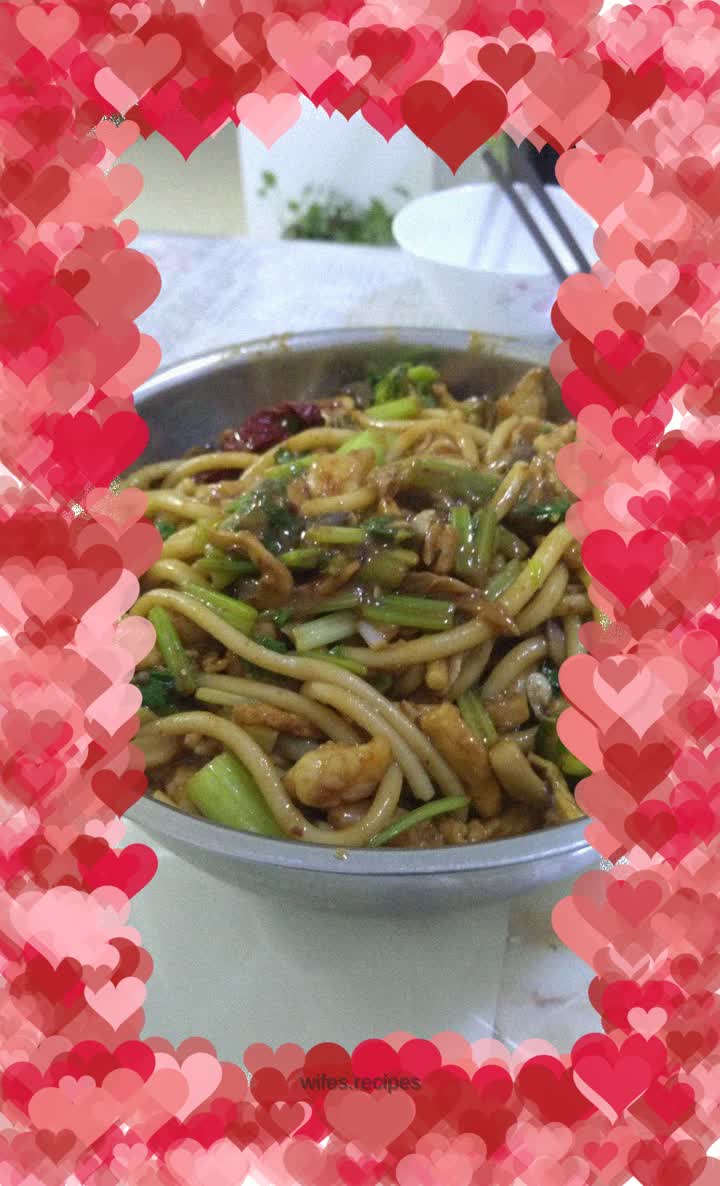 Fried rice noodles with soy sauce