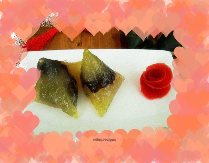 Honey red bean crystal rice dumplings