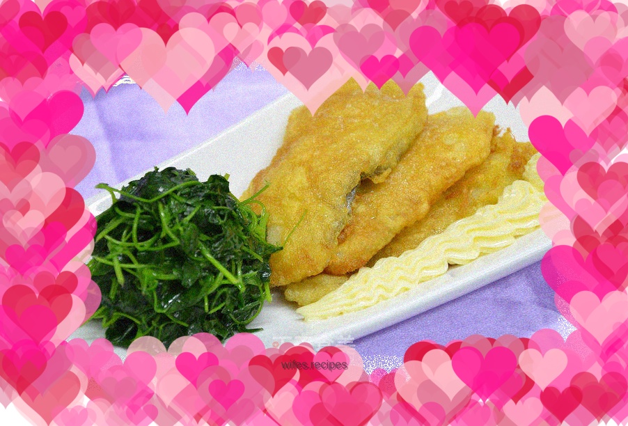 Fried fish fillet with egg
