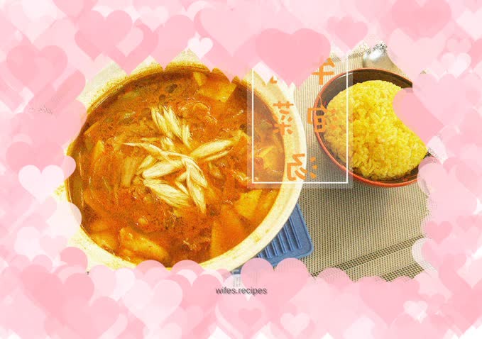 Hot spicy beef kimchi soup