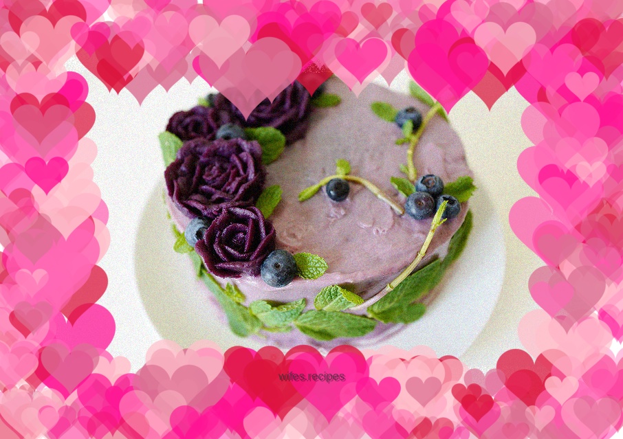 Purple potato salad cake