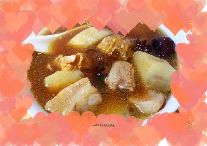 Pork ribs stewed with yam