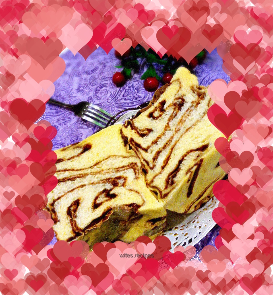 Bean paste pattern toast