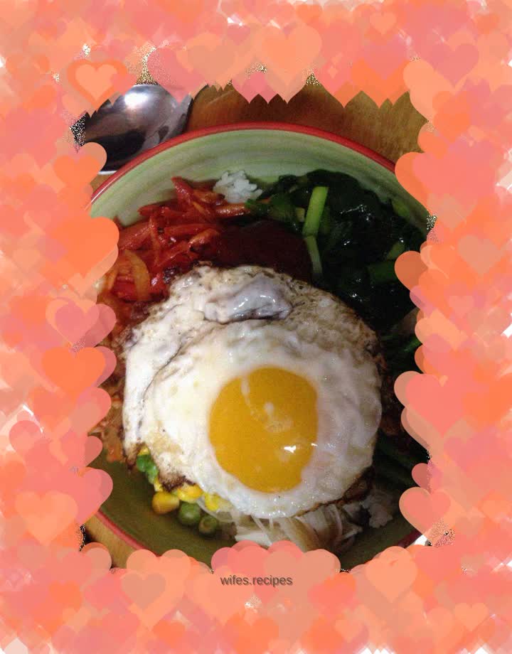 Fresh version of Korean bibimbap