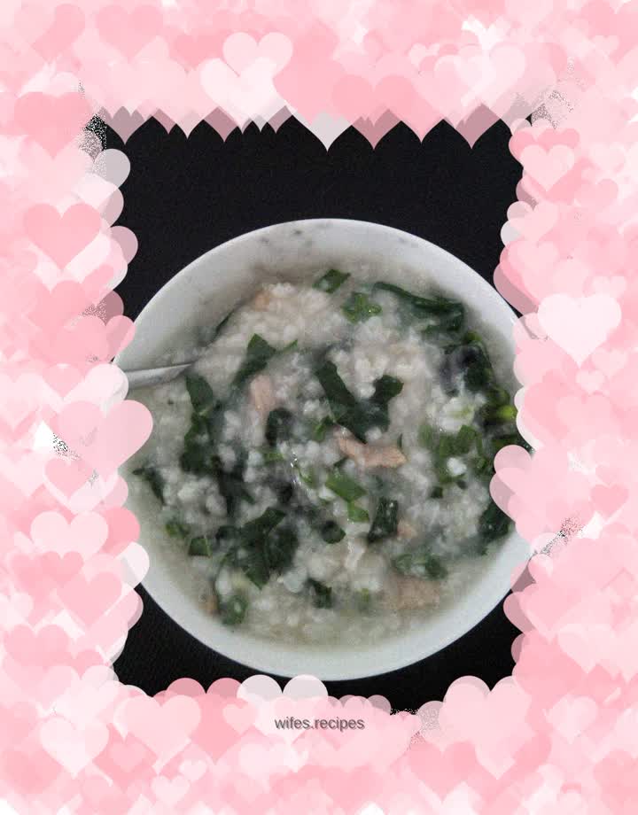 Snow-cold vegetable and preserved egg porridge