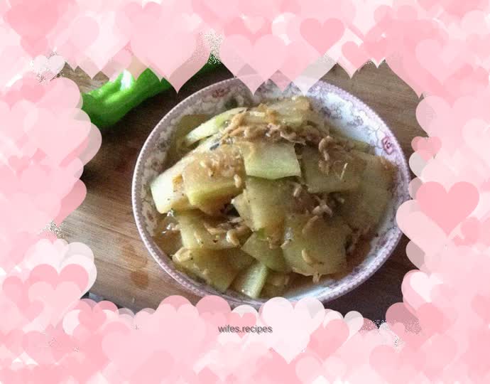 Fried shrimp skin with winter melon