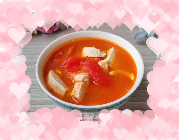 Tomato and tofu soup