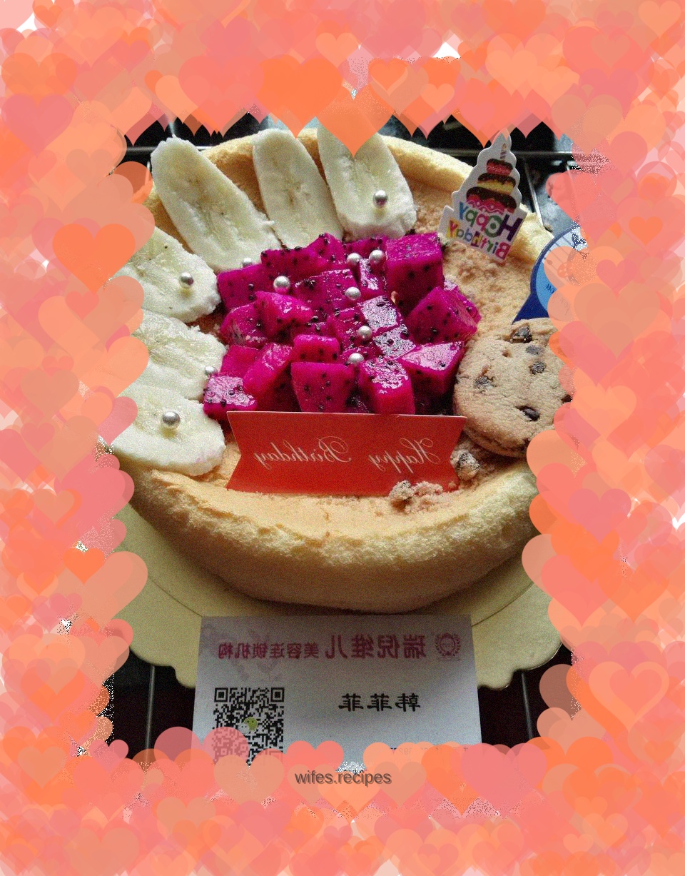 Chiffon cake birthday cake embryo