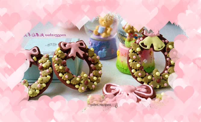 Christmas wreath cookies