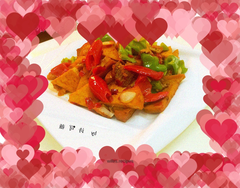 Home-style stir-fry (stir-fried pork slices with tofu)