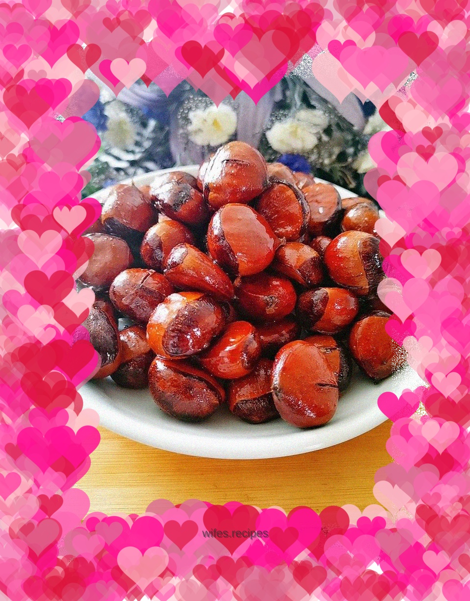 Braised chestnuts in sugar