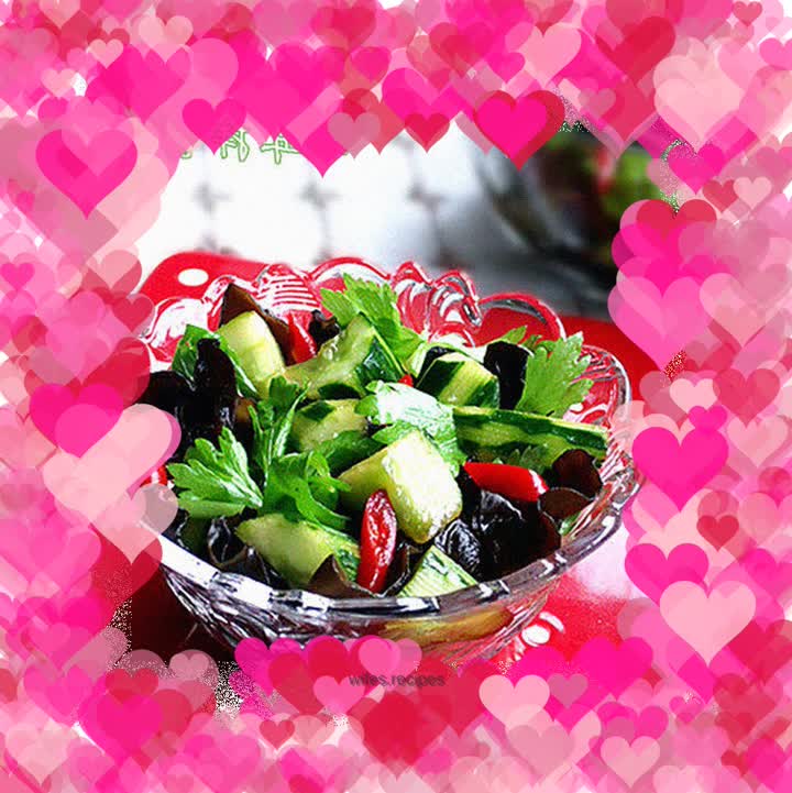 Fungus mixed with cucumber