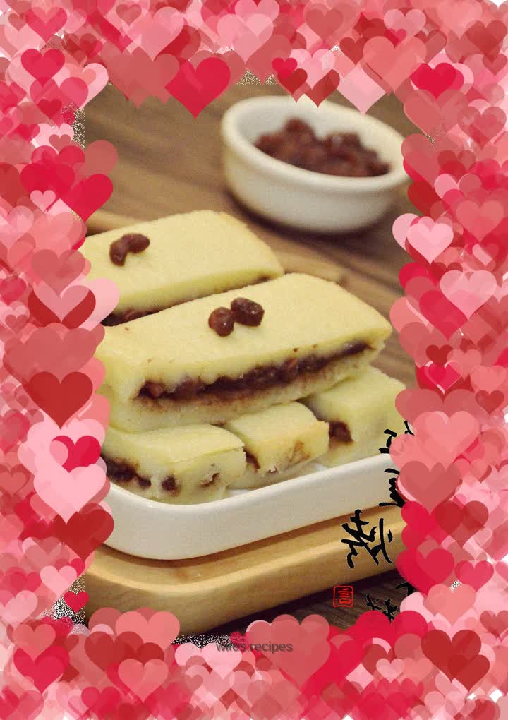 Roasted red bean rice cake