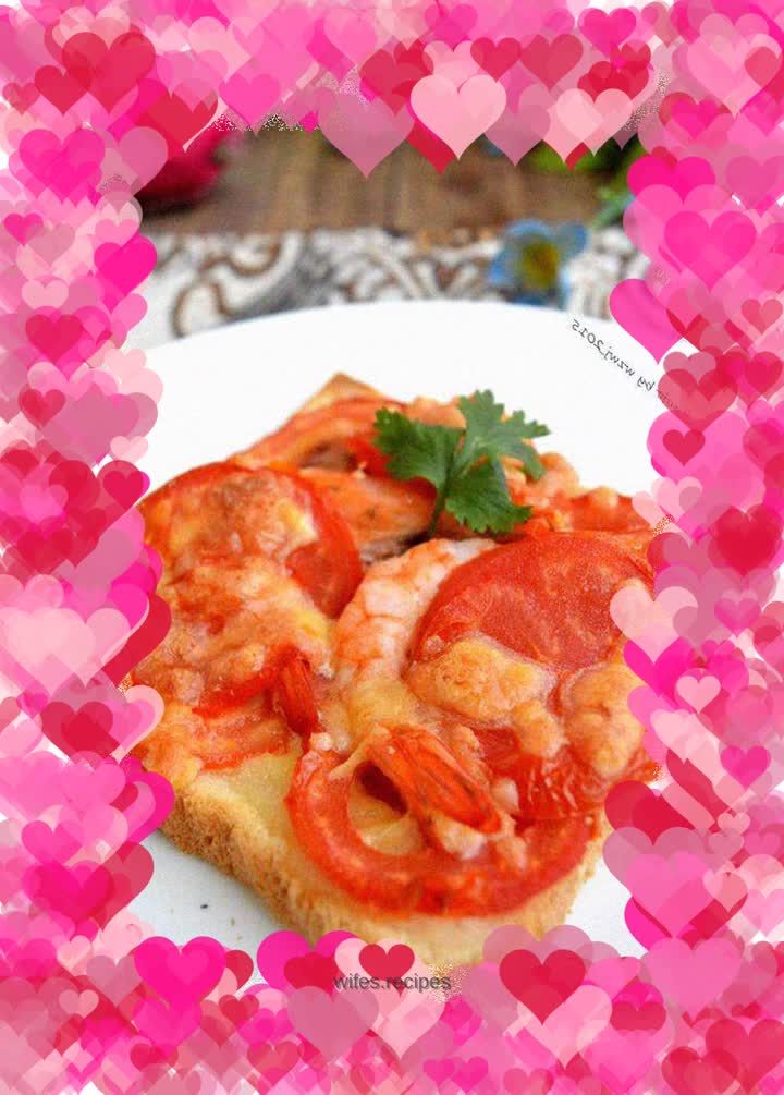 Shrimp Tomato Toast Small Pizza