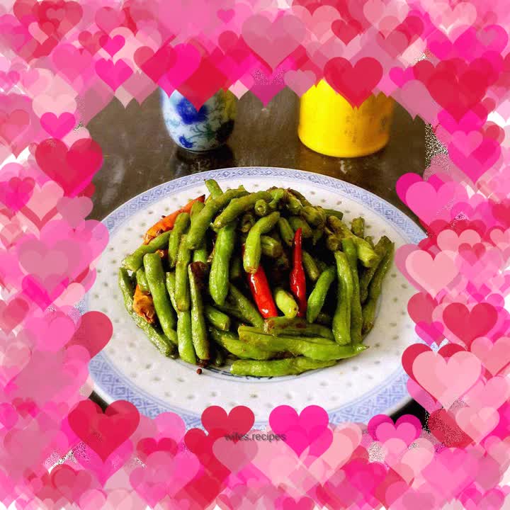 Stir-fried beans without shreds