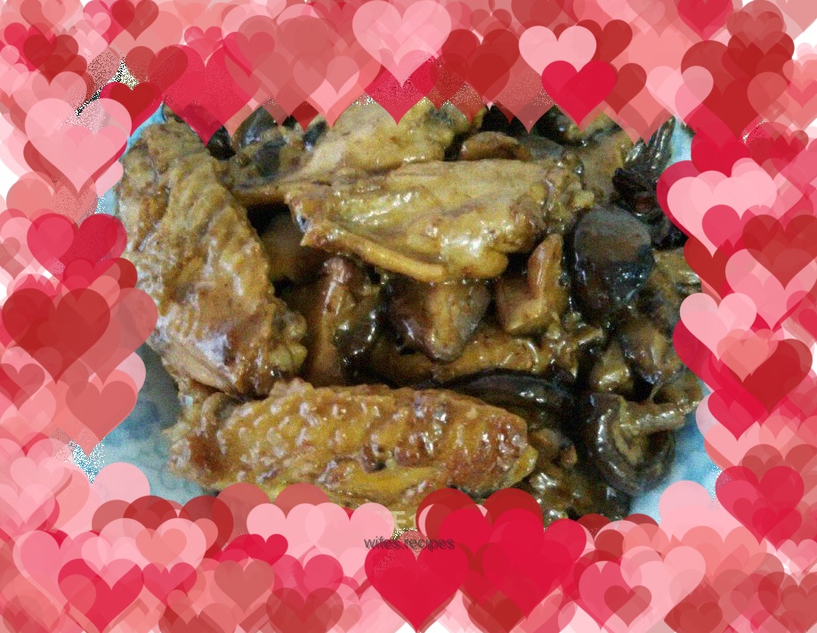 Braised Mushroom Chicken Wings
