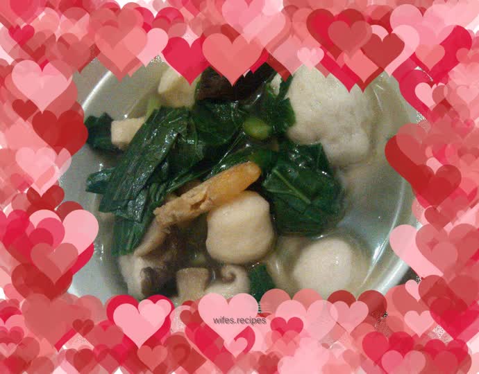 Kailan fish ball soup