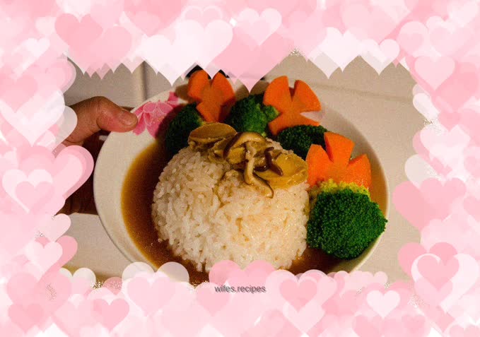 Nutritious and delicious home version of abalone rice