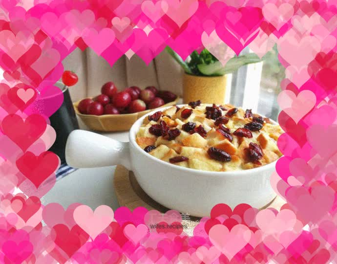 Toast and egg pudding