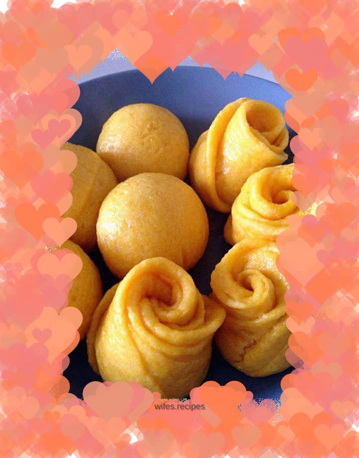 Rose flower bean dregs steamed buns